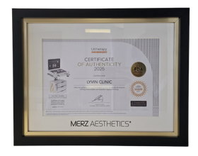 Certificate of Authenticity 2025 Ultherapy Prime